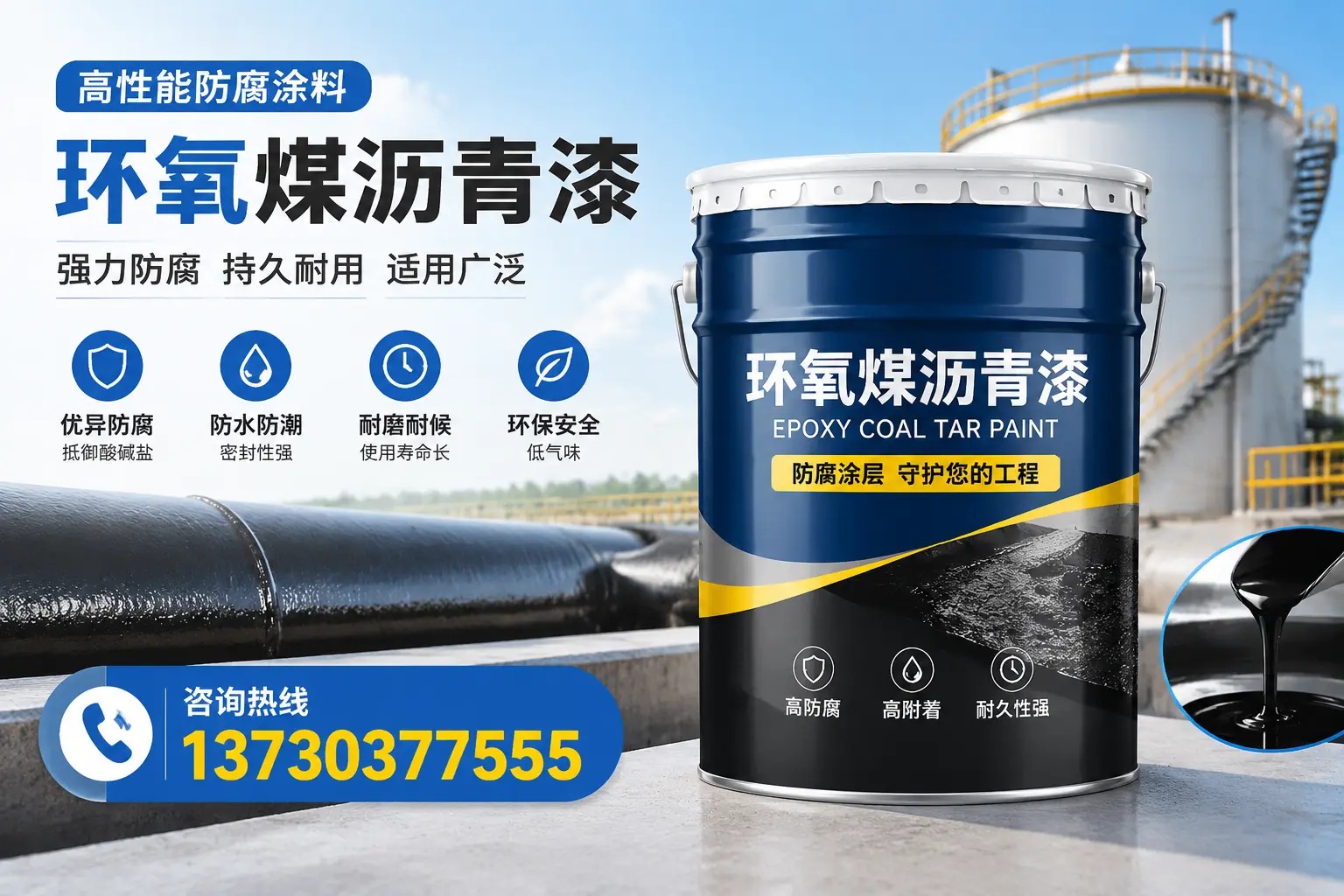 环氧煤沥青漆的耐久性分析,适合镇江的使用场景